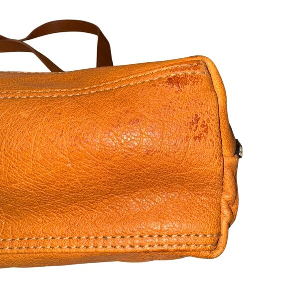 Spike & Sparrow Vintage Camel Leather Handbag Satchel Shoulder Bag Zip Closure - Picture 13 of 13